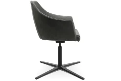 Drehstuhl W-Cube 3 mit Arm Leder grau