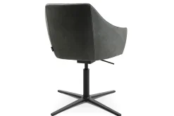 Drehstuhl W-Cube 3 mit Arm Leder grau