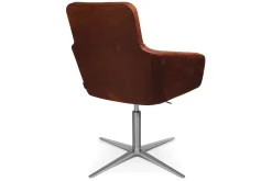 Drehstuhl W-Cube 1 mit Arm Leder braun