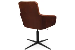 Drehstuhl W-Cube 1 mit Arm Leder braun