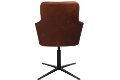 Drehstuhl W-Cube 1 mit Arm Leder braun