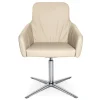 Drehstuhl W-Cube 1CL mit Arm Leder creme