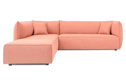 Ecksofa Alonso Stoff apricot