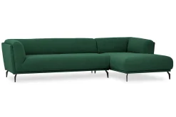 Ecksofa Aston Stoff dunkelgrün
