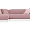 Ecksofa Aston Stoff pink