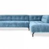 Ecksofa Brenda Stoff blau