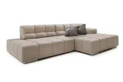 Ecksofa Cube Stoff beige