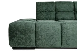 Ecksofa Cube Stoff dunkelgrün grau