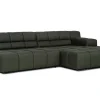 Ecksofa Cube Stoff dunkelgrün