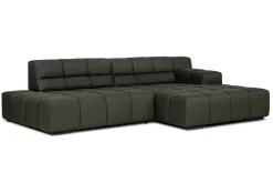 Ecksofa Cube Stoff dunkelgrün