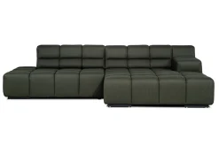 Ecksofa Cube Stoff dunkelgrün