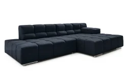 Ecksofa Cube Stoff dunkelblau