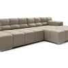 Ecksofa Cube Stoff natur