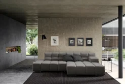 Ecksofa Cube Stoff taupe