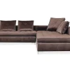 Ecksofa Lago Stoff Velvet braun