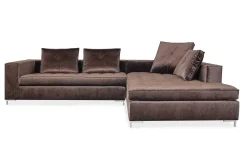 Ecksofa Lago Stoff Velvet braun
