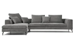 Ecksofa Messina Stoff grau