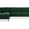 Ecksofa Nador Stoff flaschengrün