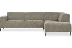 Ecksofa Nador Stoff hellbraun