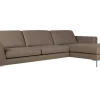 Ecksofa Oslo Leder graubraun