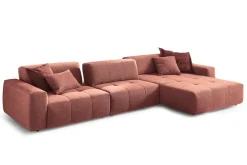 Ecksofa Paddy Stoff flamingo