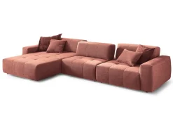 Ecksofa Paddy Stoff flamingo