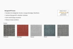 Ecksofa Paddy Stoff flamingo