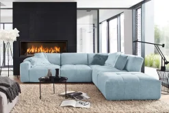 Ecksofa Paddy Stoff hellblau