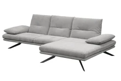 Ecksofa Phoebe Stoff hellgrau