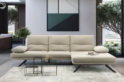 Ecksofa Phoebe Stoff hellgrau