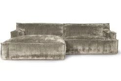 Ecksofa Plantes Cord silber