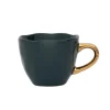 Espressotasse Porzellan petrol