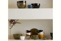 Espressotasse Porzellan petrol