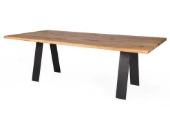 Esstisch astige Eiche Massivholz gerade Kante