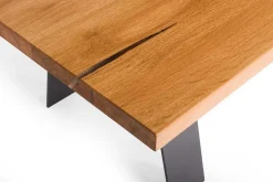 Esstisch astige Eiche Massivholz gerade Kante