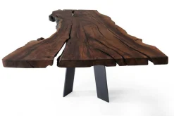 Esstisch Baumscheibe Nussbaum Massivholz 213*66-100*79 cm