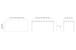 Esstisch Bok Teak massiv B 160 cm