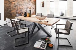 Esstisch Chicago Naturkante ab 200 cm