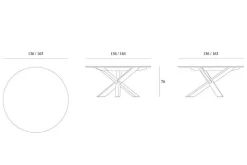 Esstisch Circle Eiche natur D 136 cm