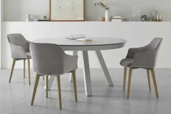 Esstisch Elsa Keramikoberfläche weiss 125