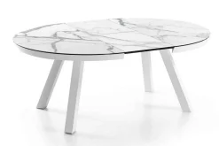 Esstisch Elsa Keramikoberfläche weiss 125