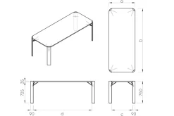Esstisch Lago Eiche hell massiv ab 180 cm konfigurierbar