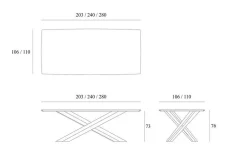 Esstisch Mikado Eiche natur B 203 cm