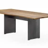 Esstisch Raw 90 Nussbaum Stahlwangen ab 160 cm konfigurierbar