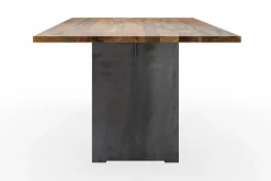 Esstisch Raw 90 Nussbaum Stahlwangen ab 160 cm konfigurierbar
