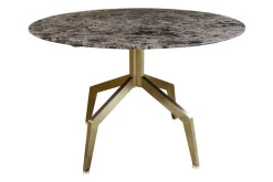 Esstisch Razor Marmor braun D 120 cm