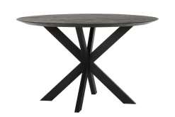 Esstisch Timeless Black Teak schwarz D 130 cm