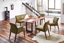 Esstisch Utrecht organische Kante 140x90x3