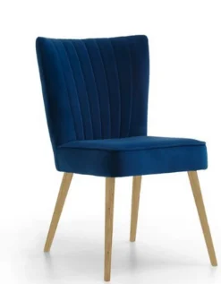Esszimmerstuhl Jules Stoff dunkelblau