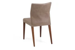 Esszimmerstuhl Lenny Leder olive Holzbeine